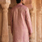 Silk Blend Embroidered Kurta for Men ( 65KO 5632 Peach )