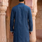 Cotton Blend Embroidered Kurta for Men ( 65KO 5634 Peacock )