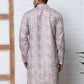 Men's Festive Sequins & Thread Work Kurtas ( ANMKO 288Grey )  [RT] [C-3]