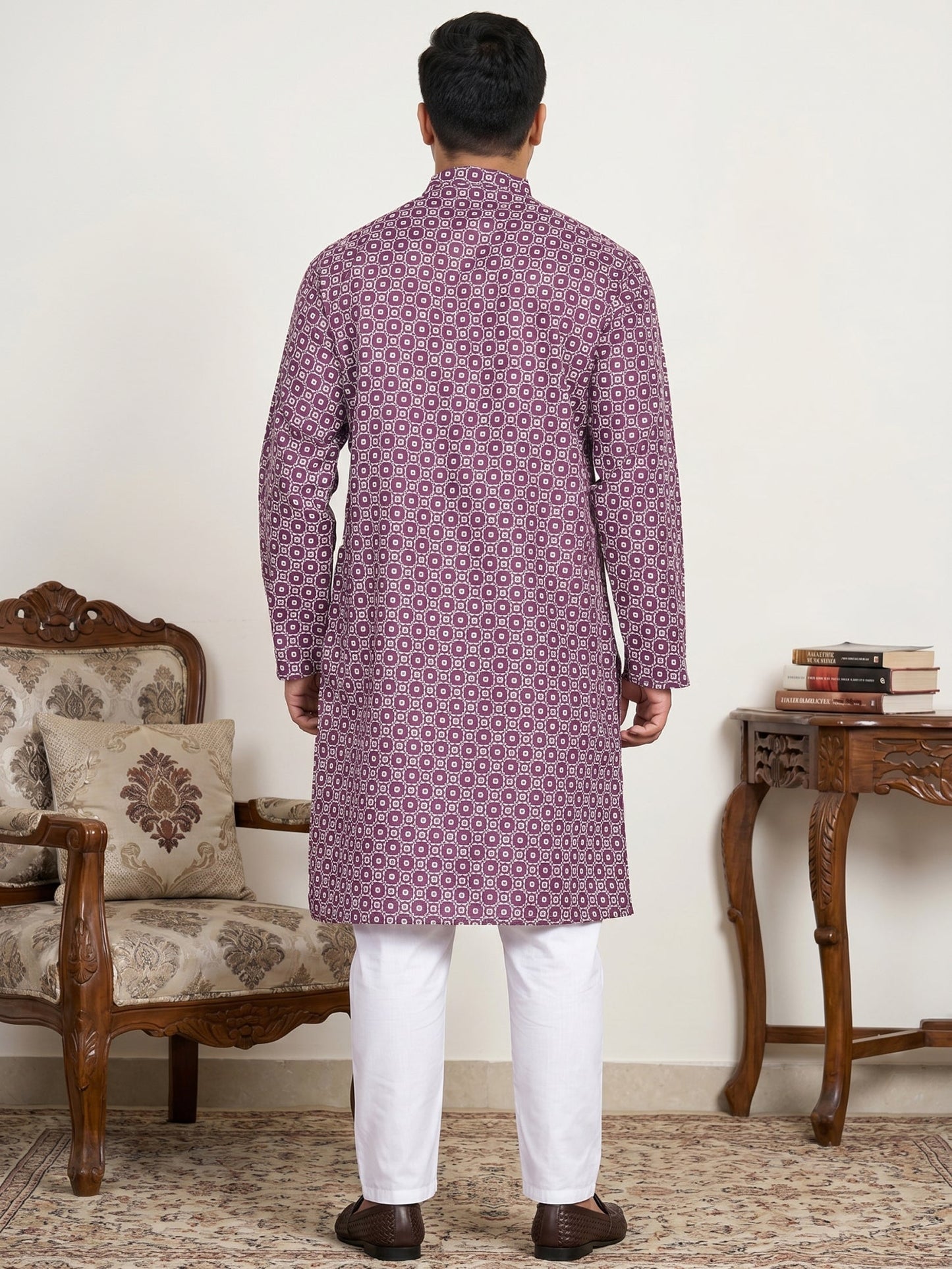 Men's Geometric Printed Kurta Set