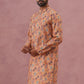 Traditional Printed Cotton Blend Kurtas ( ANMKO 277Orange )  [RT] [L-3]