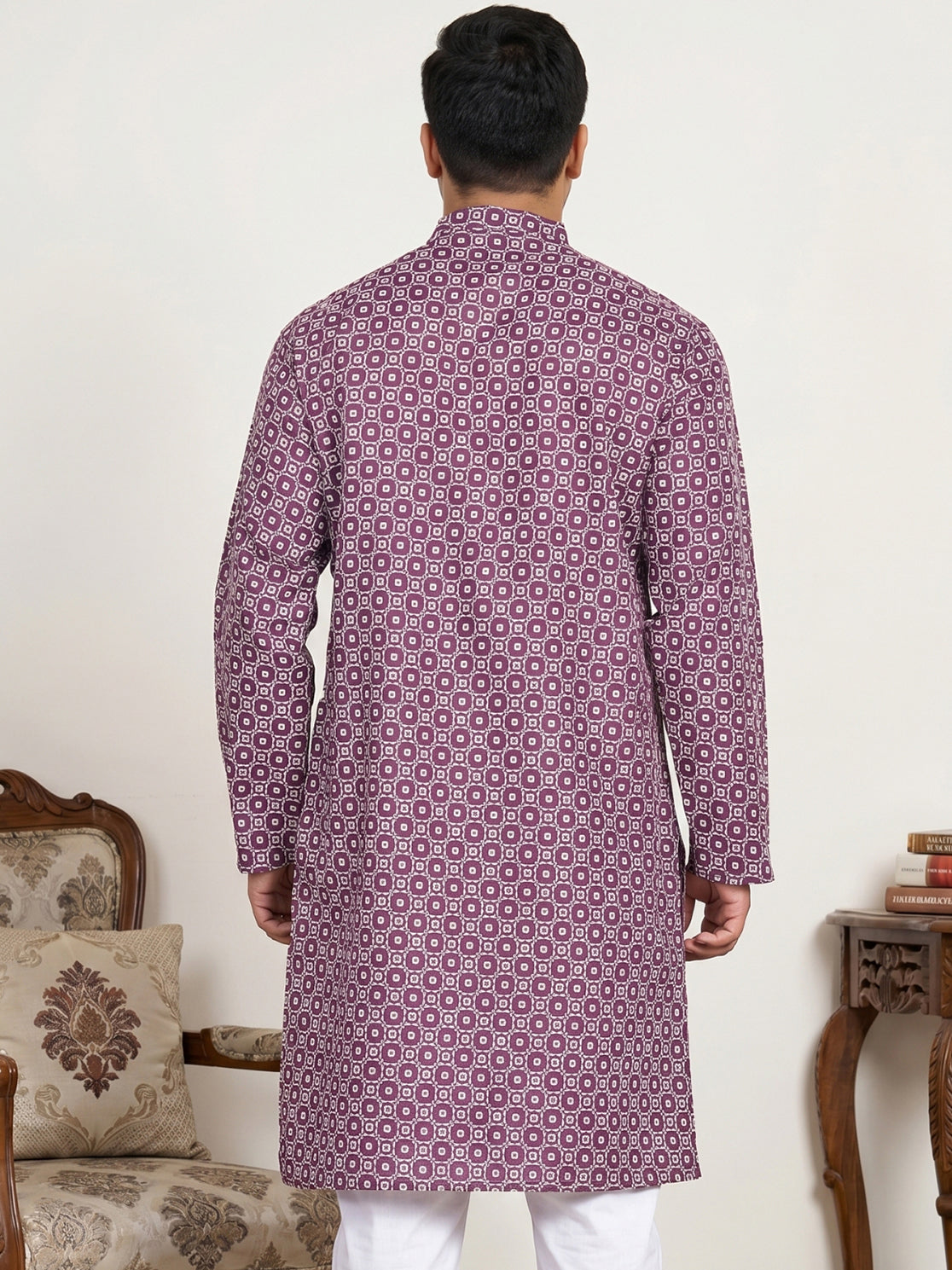 Men's Geometric Printed Kurta