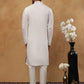 Men Festive Silk Blend Embroidered Kurta ( HOPKO 002White )  [RT] [O-1]
