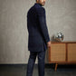 Men’s Navy Blue Embroidered Indo-Western Set ( 50JIND 130Navy S )