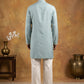 Silk Blend Embroidered Kurta & Korean Pants Set ( 65KP PJ11W 5602Sky ) [FF] [G-4]