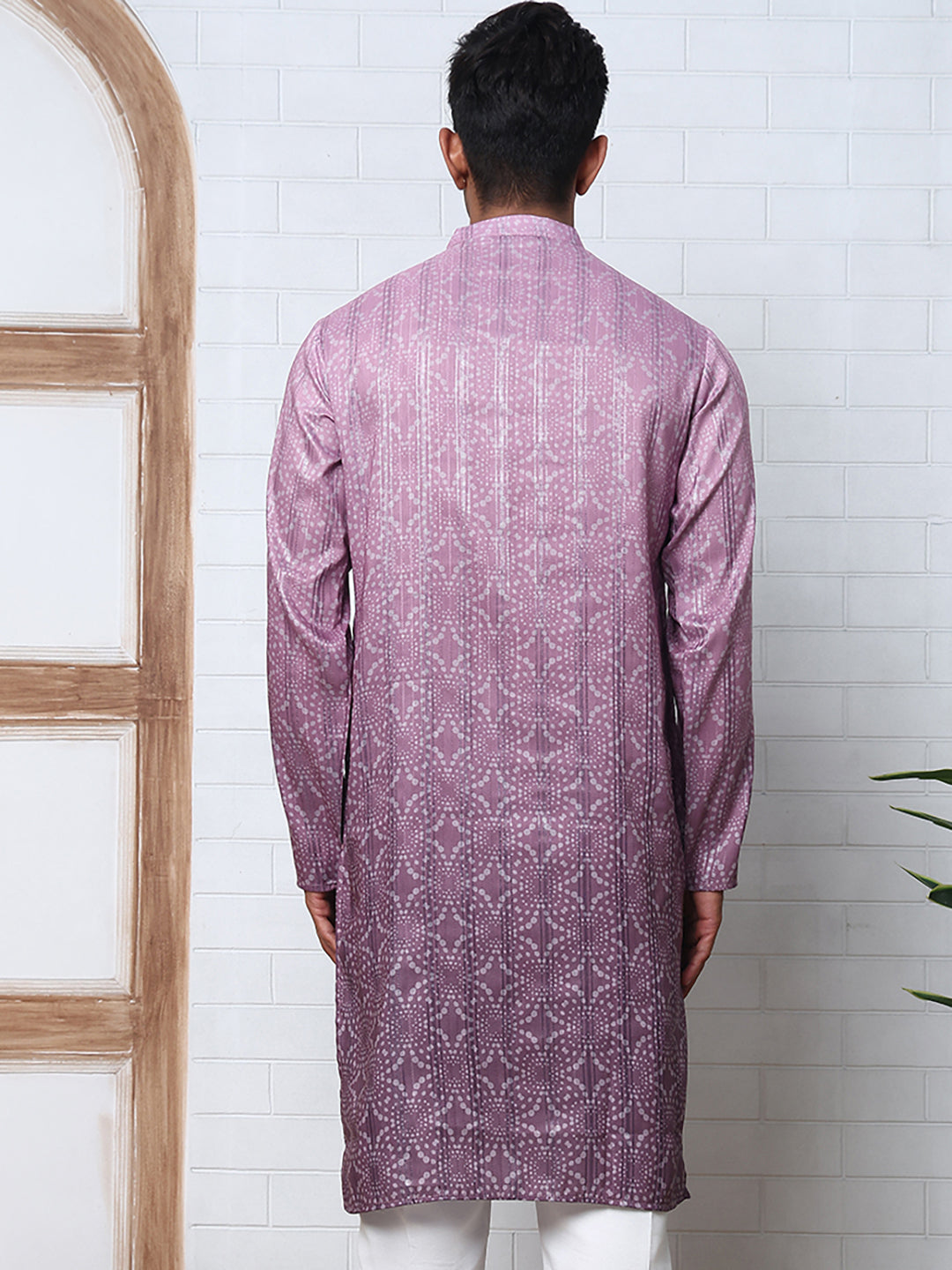 Bandhani Print Thread-Work Kurtas ( ANMKO 291Purple )  [RT] [L-5]