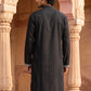 Embroidered Cotton Blend Kurta with Korean Pants ( Z JKP PJ11B C 5636 Black )