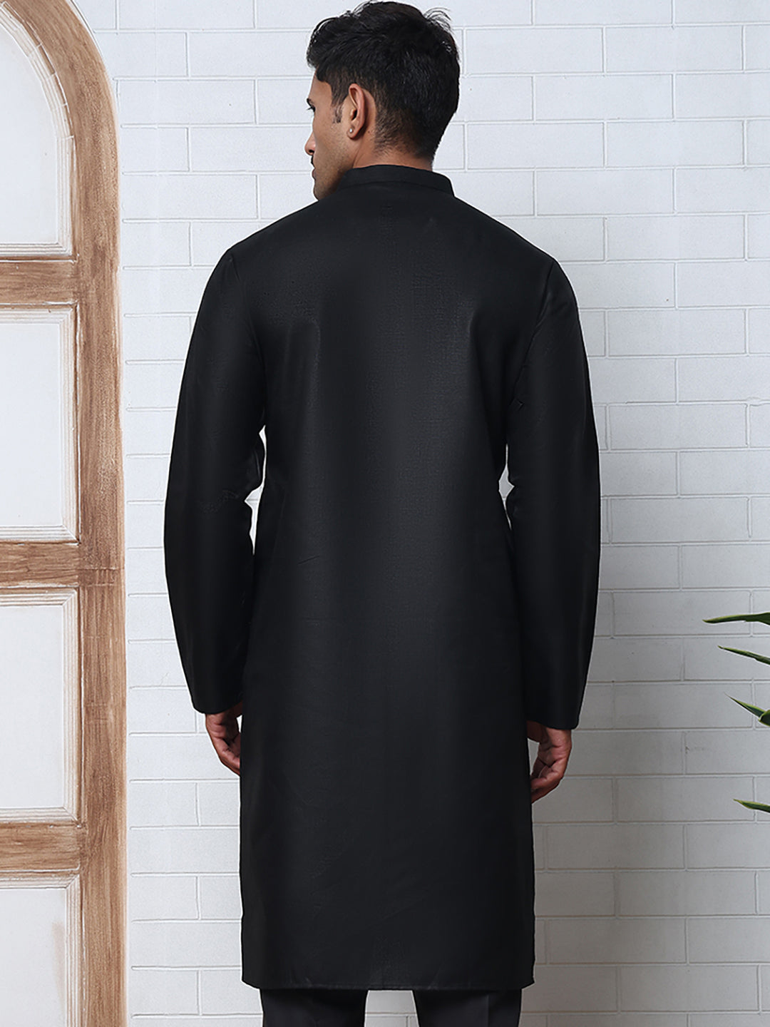 Solid Kurta for Men ( ANMKO 273Black )  [RT] [H-3]