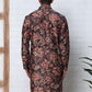 Cotton Blend Floral Printed Kurtas ( ANMKO 294Coffee )  [RT] [M-5]
