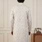Men's Foil Print Traditional Kurta ( 65KO 5642 White )