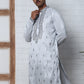 Silk Blend Ethnic Embroidered Kurtas ( ANMKO 296Blue )