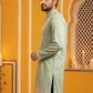Embroidered Cotton Blend Kurta for Men ( 65KO 5639 Green )