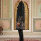 Men’s Black Heavily Embroidered Indo-Western Set ( 50JIND 127Black S )