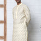 Geometric Sequin Pattern Kurtas ( ANMKO 282Cream )  [RT] [L-4]