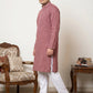 Magenta Embroidered and Sequence Kurta with Pyjama