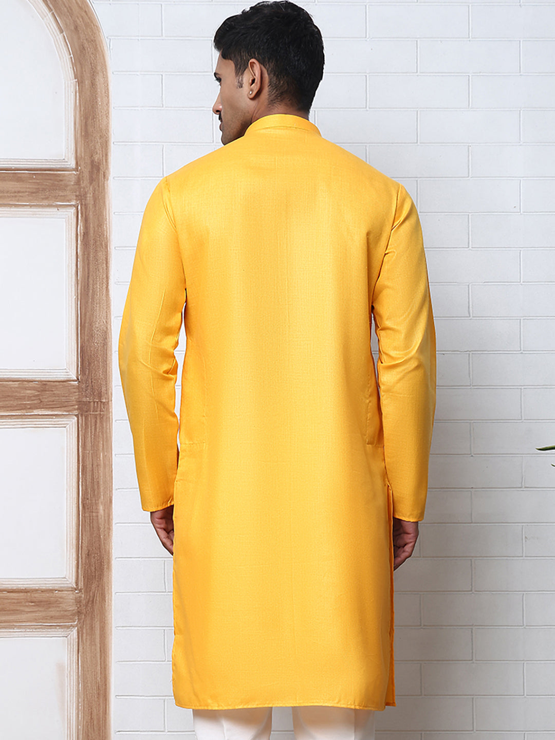 Solid Kurta for Men ( ANMKO 273Mustard )  [RT] [H-3]