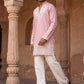 Embroidered Cotton Blend Kurta with Korean Pants ( 65KP PJ11W C 5635 Pink )