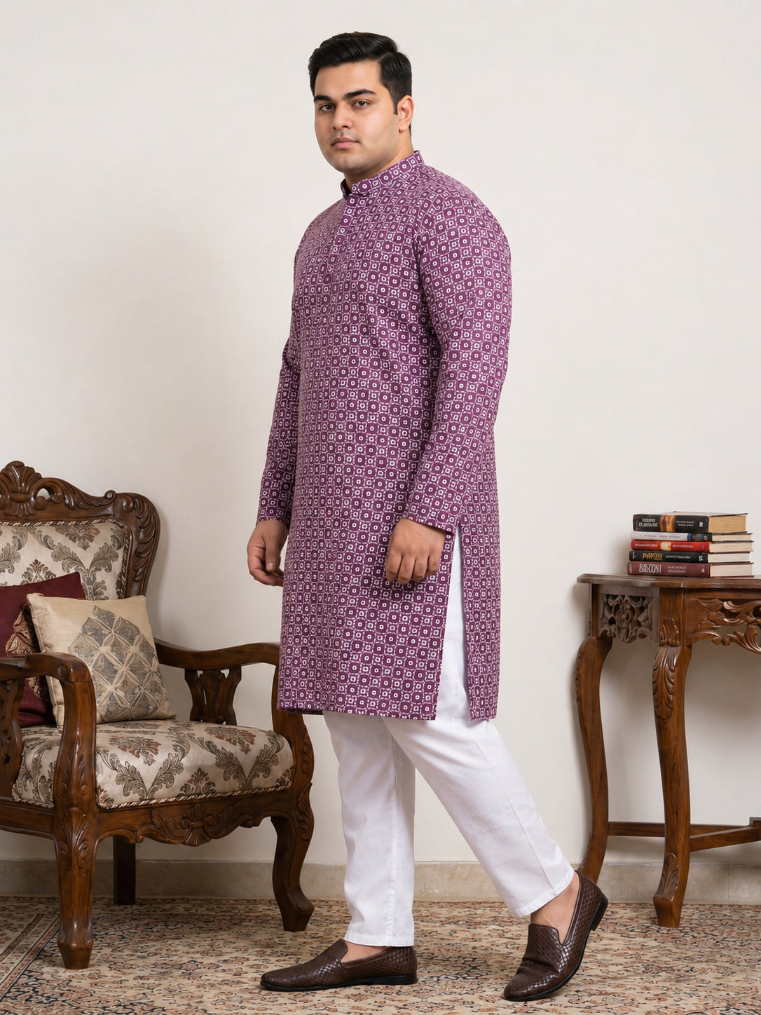 Men's Geometric Printed Kurta Set