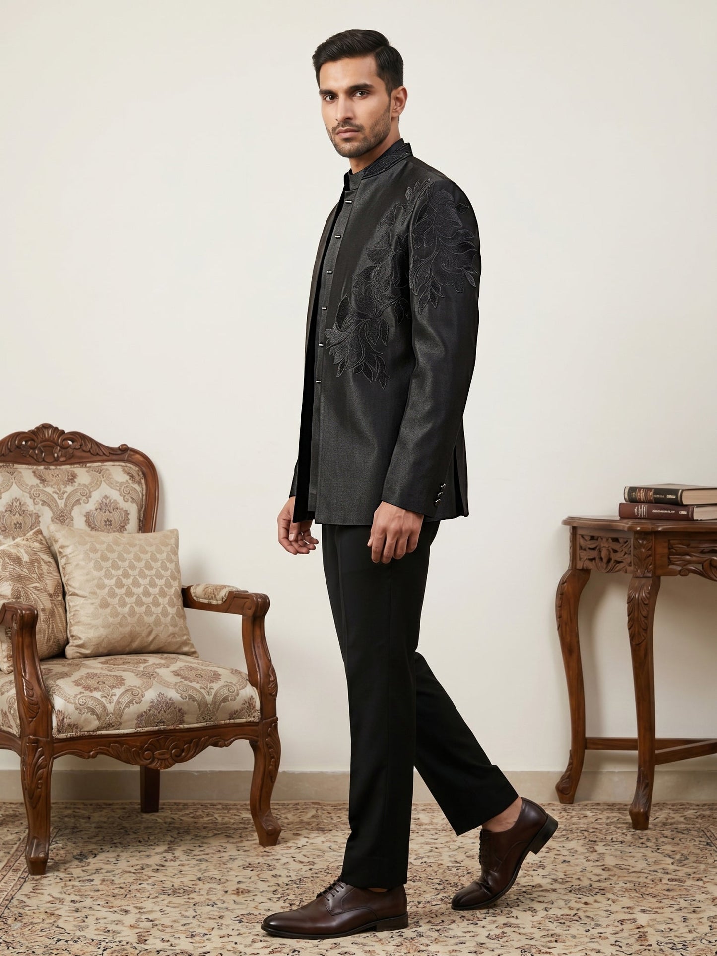 Japanese Fabric Embroidered Indo-Western Set
