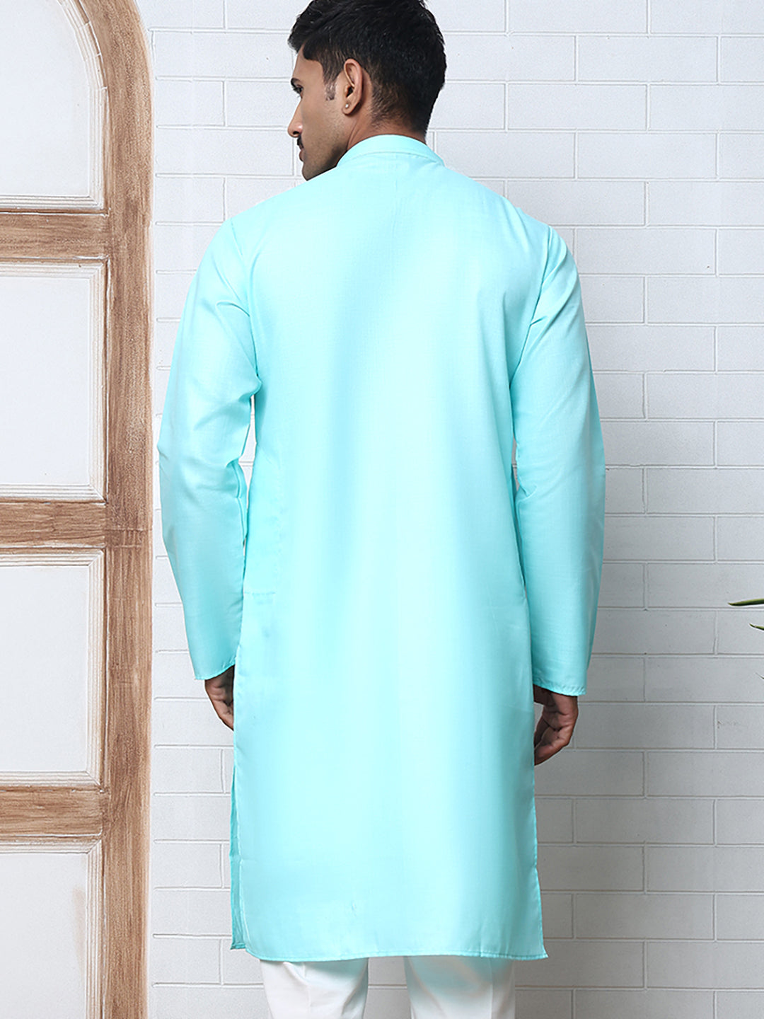 Solid Kurta for Men ( ANMKO 273Sky )  [RT] [H-3]
