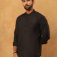 Solid Casual Short Kurta for Men ( ANMKO 304Black )