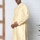 Men Silk Blend Festive Embroidered Kurtas ( ANMKO 299Yellow )  [RT] [C-2]