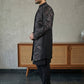 Men Black Embroidered Indo-Western Set ( 50JIND 121Black S )