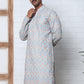 Viscose Rayon Self-Design Embroidered Kurtas ( ANMKO 278Blue )  [RT] [M-6]