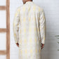 Thread Work & Printed Silk Blend Kurtas ( ANMKO 279Yellow )  [RT] [L-3]