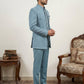 Men's Cotton Blend Embroidered Indo-Western Set