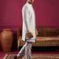 Floral Design Jacquard Silk Indo-Western Set for Men