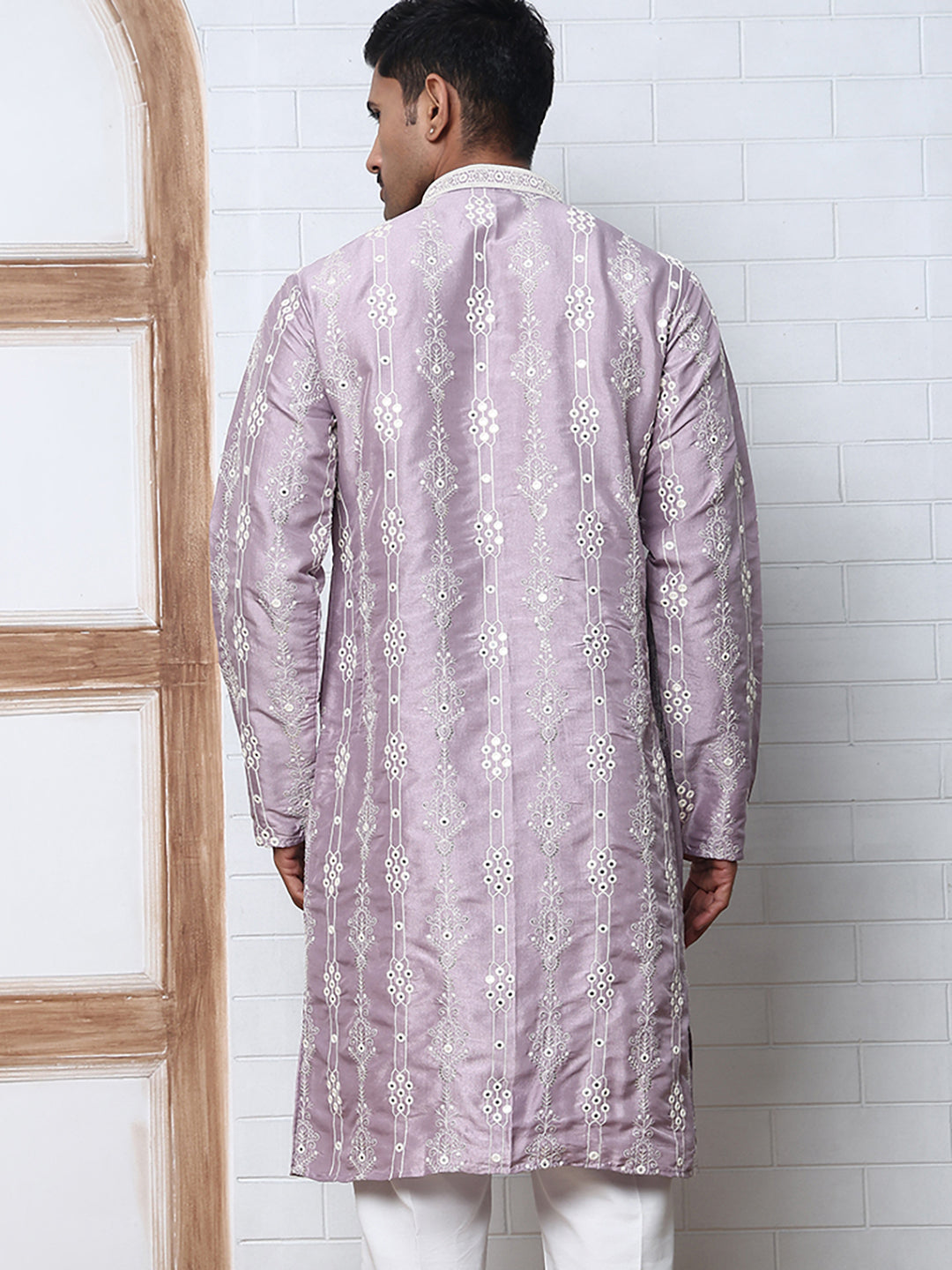 Festival Silk Blend Embroidered Kurtas ( ANMKO 276Purple )  [RT] [N-6]