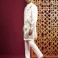 Silk Blend Peacock & Floral Embroidered Indo-Western Set