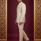Silk Blend Floral Embroidered Indo-Western Set