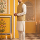 Woven Design Nehru Jacket With Solid Kurta Pyjama for Men ( JOKPWC 636W 4005Golden )