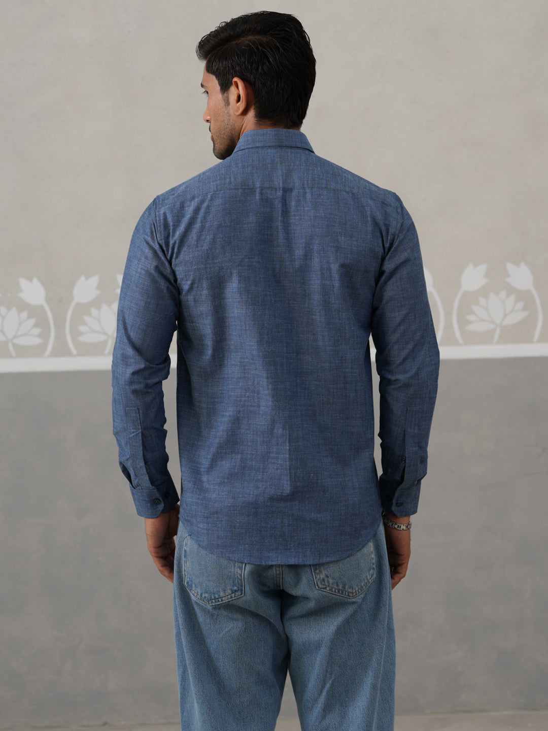 Cotton Blend Solid Casual Shirt for Men ( RDSH 032Blue )