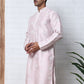 Men's Silk Blend Mirror & Thread Work Kurtas ( ANMKO 287Lavender )  [RT] [D-4]