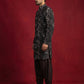 Premium Velvet Embroidered Indo-Western Set ( 50JIND 194Black )