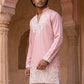 Embroidered Cotton Blend Kurta for Men ( 65KO 5635 Pink )