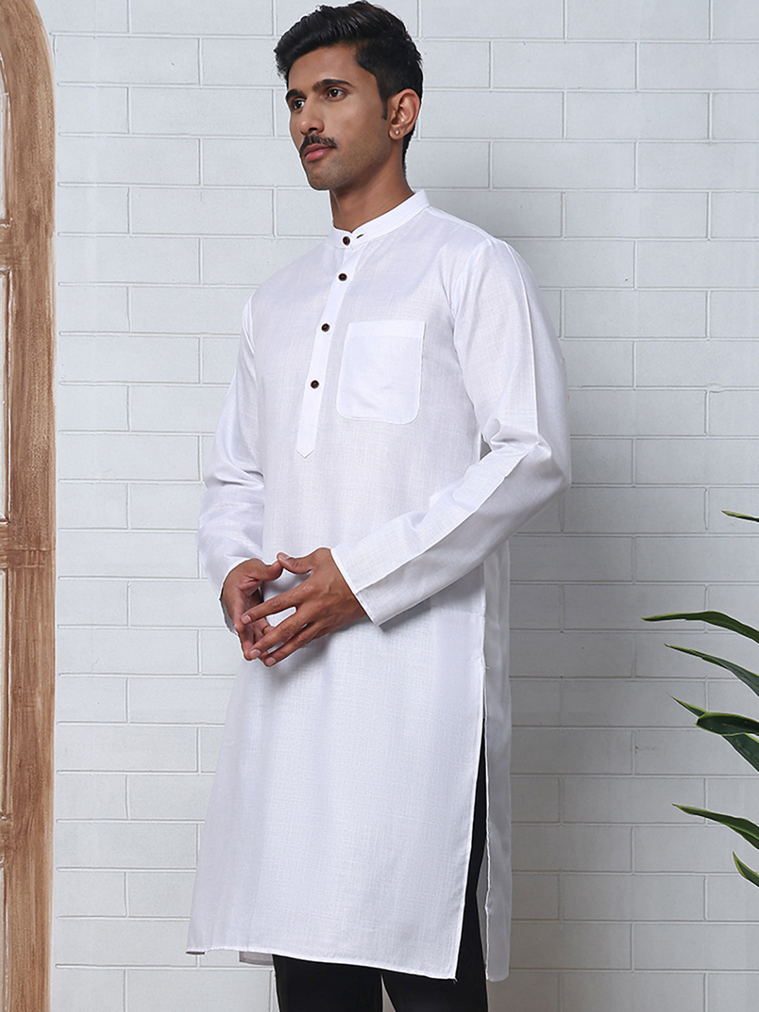 Solid Kurta for Men ( ANMKO 273White )  [RT] [H-3]