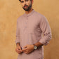 Solid Casual Short Kurta for Men ( ANMKO 304Peach )