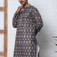 Thread Work & Printed Cotton Blend Kurtas ( ANMKO 297Navy )  [RT] [D-3]