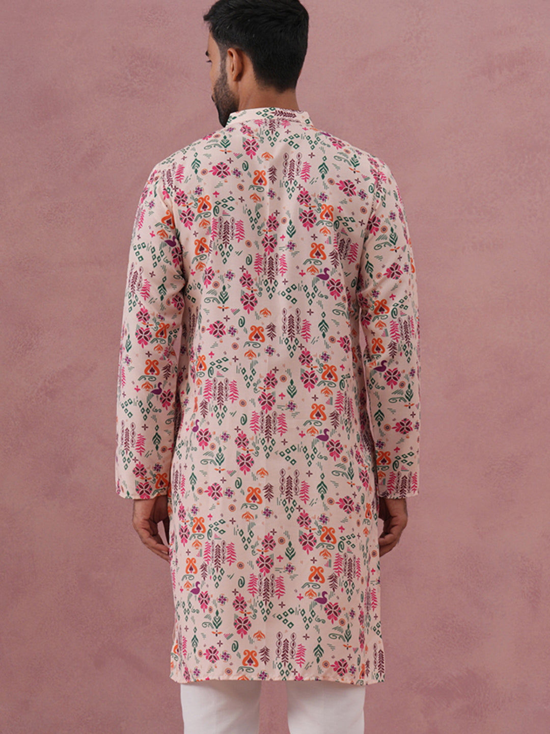 Cotton Blend Printed Kurtas ( ANMKO 275Peach )  [RT] [L-3]