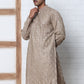 Geometric Sequin Pattern Kurtas ( ANMKO 282Brown )  [RT] [L-4]