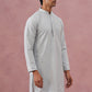 Silk Blend Embroidered Kurtas ( ANMKO 301Silver )  [RT] [L-6]
