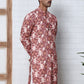 Thread Work & Printed Cotton Blend Kurtas ( ANMKO 297Brown )  [RT] [D-3]
