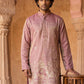 Silk Blend Embroidered Kurta for Men ( 65KO 5632 Peach )