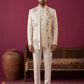 Men Cotton Blend Floral Embroidered Indo-Western Set