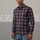 Checked Cotton Casual Shirt for Men ( RDSH 033Navy )