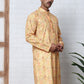Men's Festive Sequins & Thread Work Kurtas ( ANMKO 288Yellow )  [RT] [C-3]